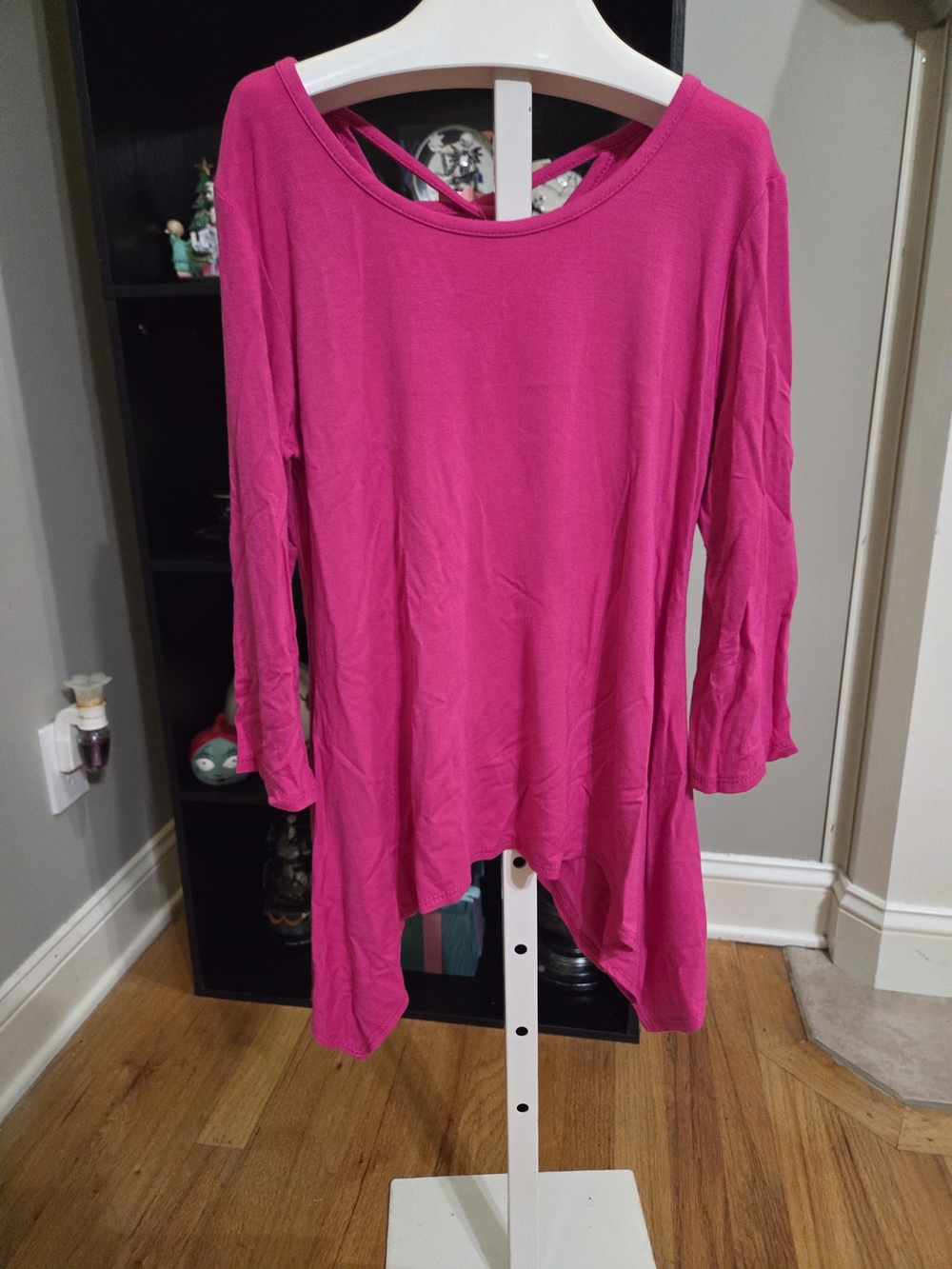 Pinc Hot Pink Long-Sleeve Tunic Top